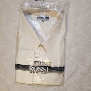 Rossi Mens Dress Button Up Shirt - White  - Size 36/37 (20 Neck)